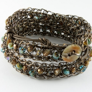 Crocheted wrap bracelets