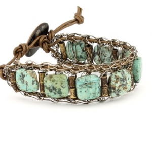 Narrow Matte African Turquoise Cuff