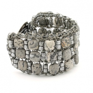 Wide Picture Jasper Cuff